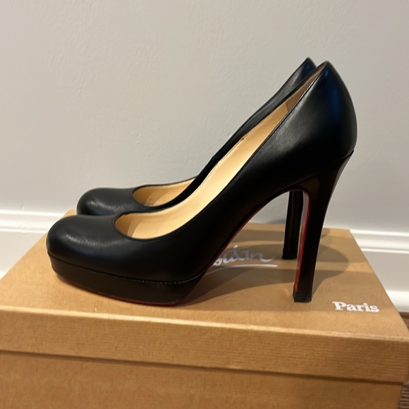 Christian Louboutin Black Bruges Platform Heel size 37 - Picture 5 of 17